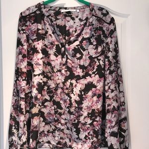 Gently used .. like new floral black blouse